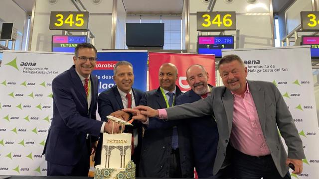 Inauguración del vuelo Málaga-Tetuán.