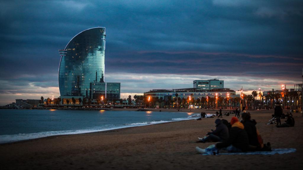 Playa de la Barceloneta, en Barcelona.