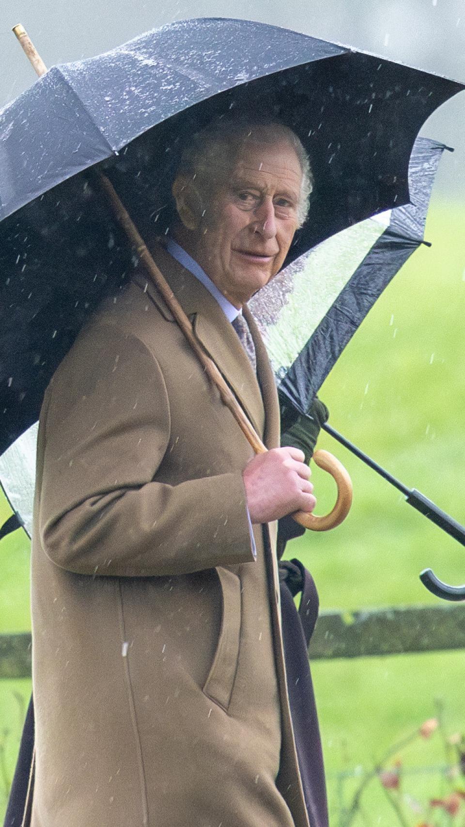 Carlos III de Inglaterra en Sandringham, hace unos días.