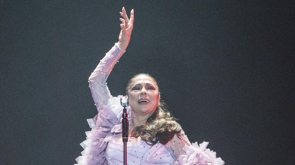 Isabel Pantoja durante una de sus actuaciones en el WiZink Center, este pasado sábado, día 13.