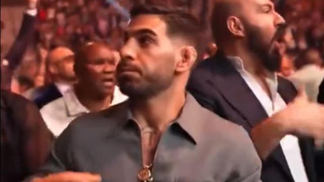 La cara de incredulidad de Topuria ante el KO de Max Holloway.