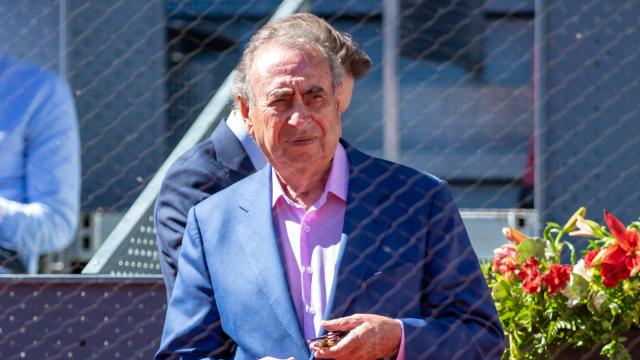 Pedro Trapote, durante un partido de tenis el pasado mes de mayo.