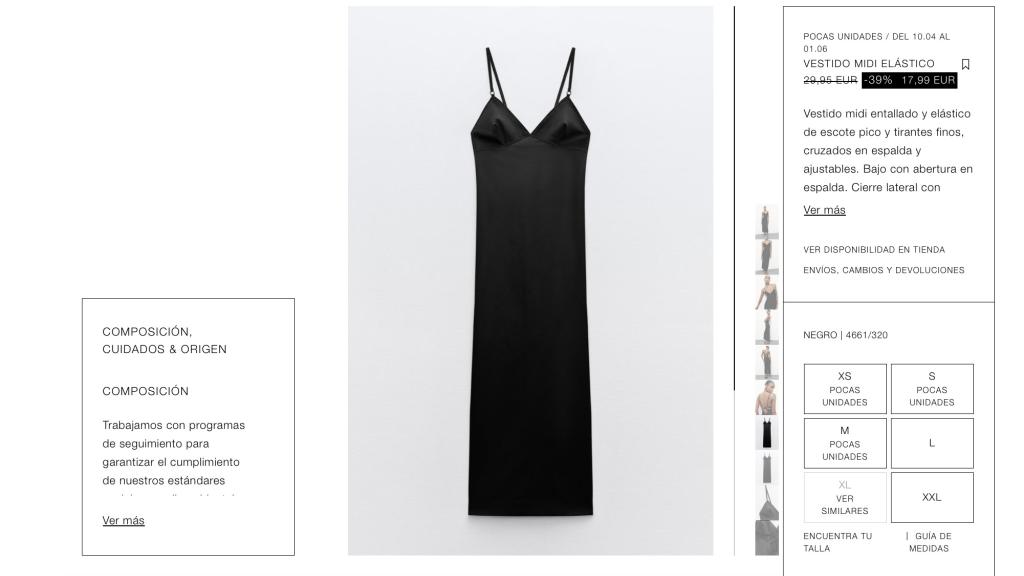 Vestido elástico.