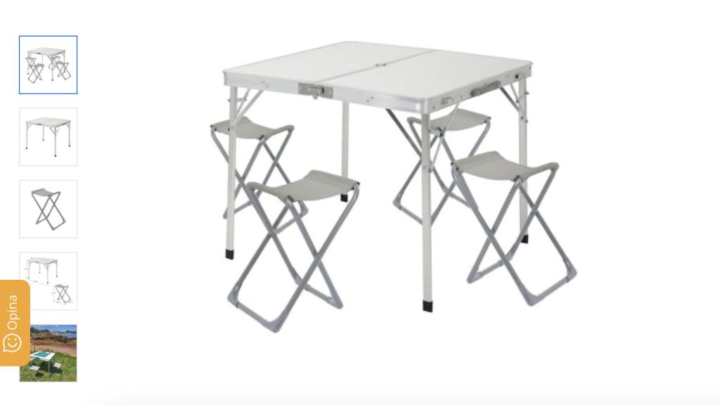 Conjunto de sillas y mesa.