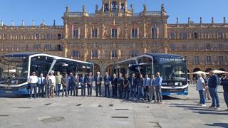 Presentación de los nuevos autobuses eléctricos del servicio de transporte urbano de Salamanca