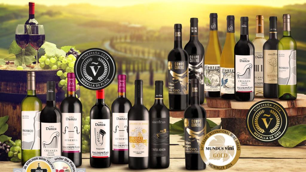 Los vinos premiados dentro de la bodega de Dia.