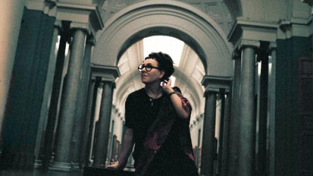 Olga Tokarczuk en el Museo del Prado. Foto: Ángela Suárez