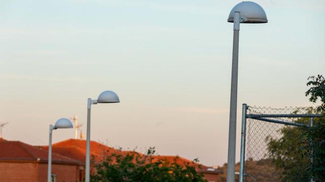 Varias farolas en la ciudad de Toledo.