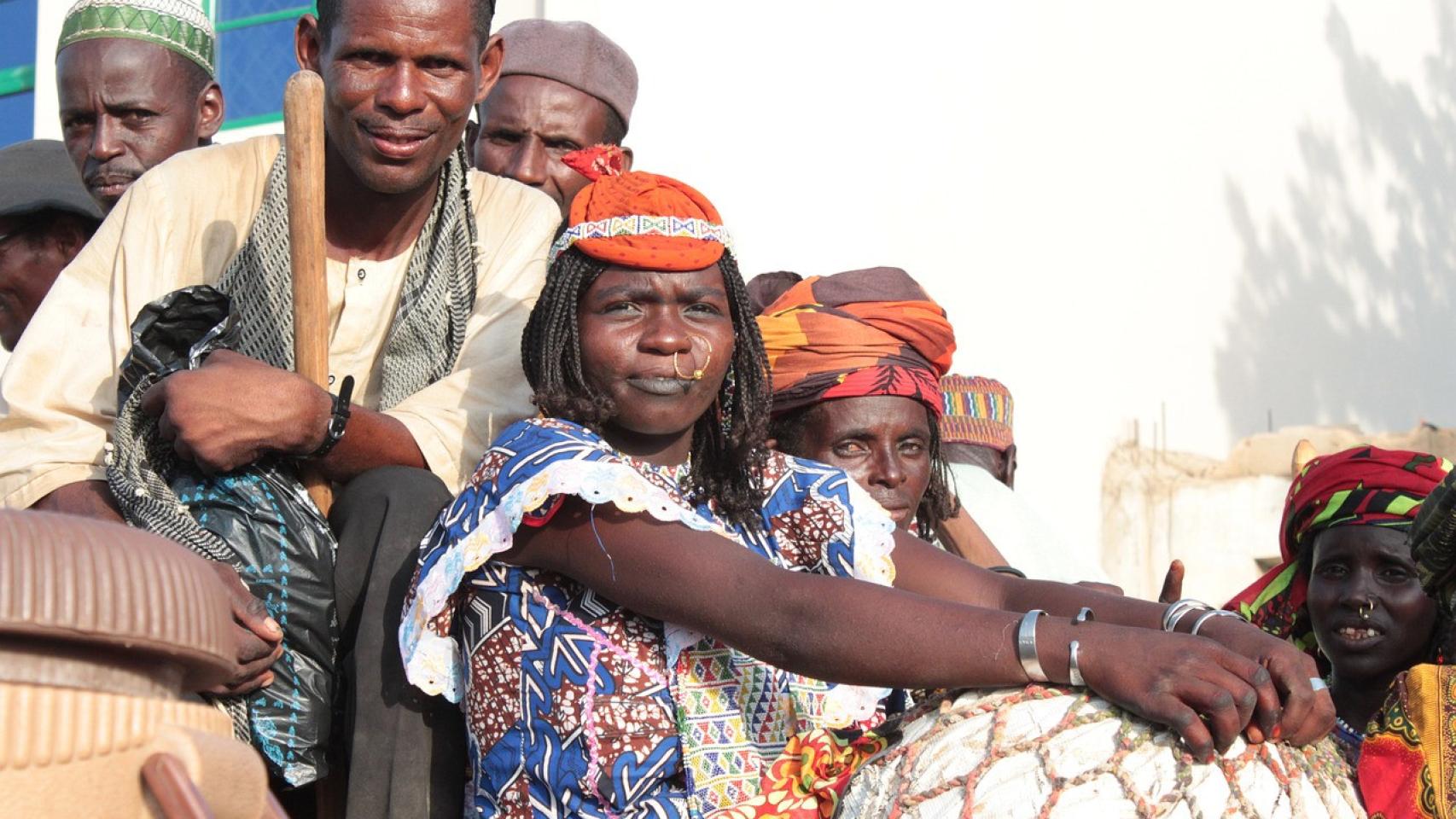 Imagen de archivo de varios africanos.