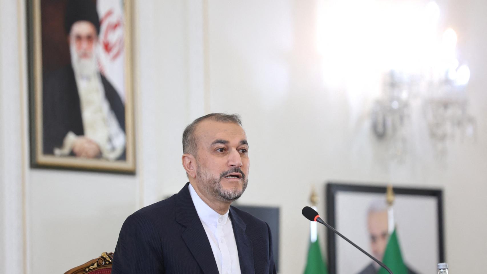 El ministro de Exteriores iraní, Hossein Amir-Abdollahian, este domingo.