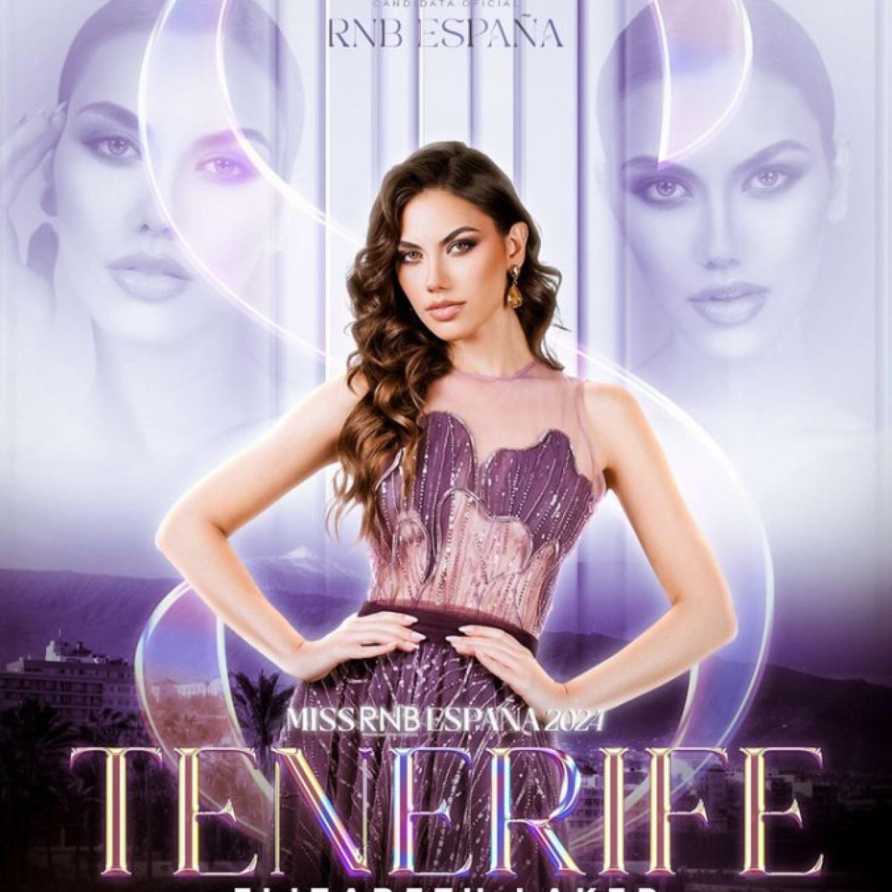Elizabeth Laker durante el certamen de Miss RNB España en una imagen promocional.