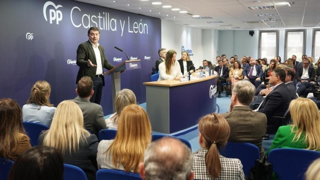 Alfonso Fernández Mañueco durante el Comité Ejecutivo