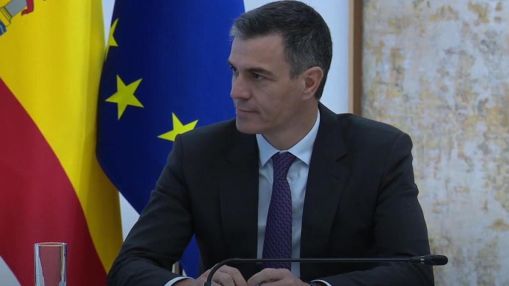 Pedro Sánchez durante la reunión del Observatorio Estatal de Violencia sobre la Mujer