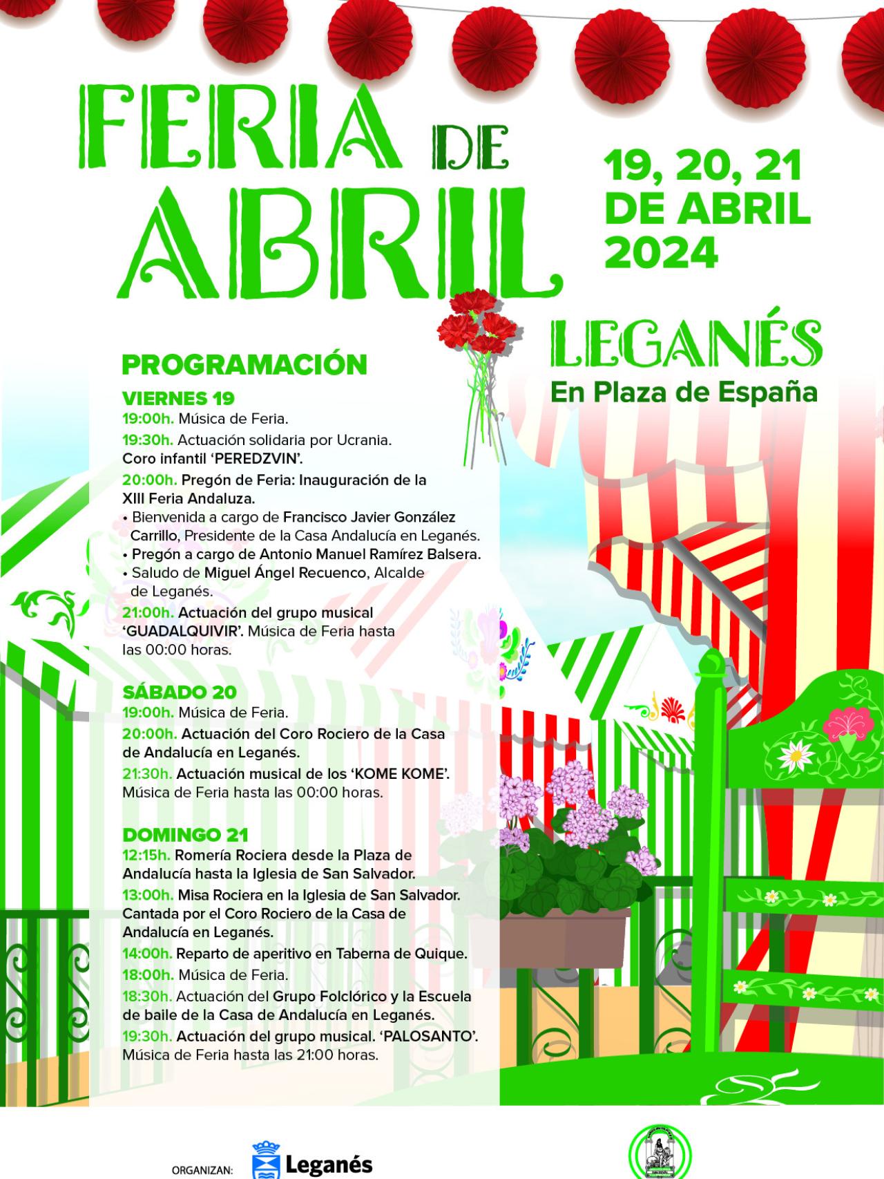Programa de la Feria de Abril 2024 de Leganés.