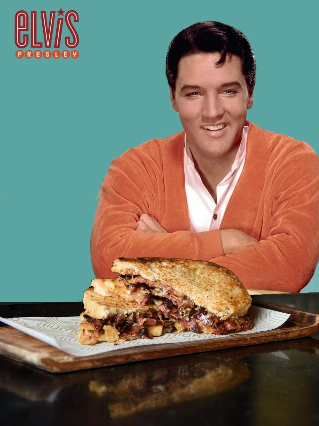Cartel Sándwich Elvis.