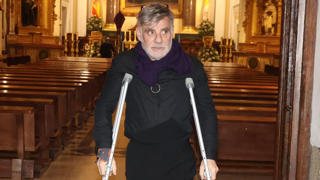 Joaquín Torres en la misa funeral de su madre el pasado marzo.