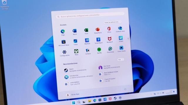 Menú inicio de Windows 11