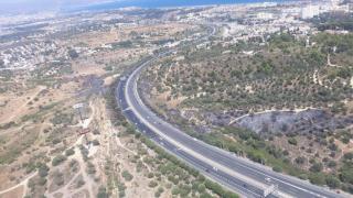 Vista aérea de uno de los tramos de la autopista de peaje de la Costa del Sol.