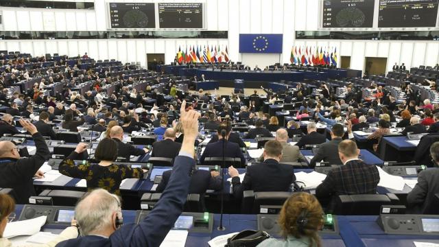Sesión de votación en el pleno del Parlamento Europeo en Estrasburgo.