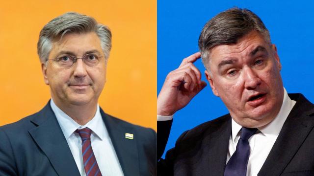Andrej Plenkovic (izquierda) y Zoran Milanovic (derecha).
