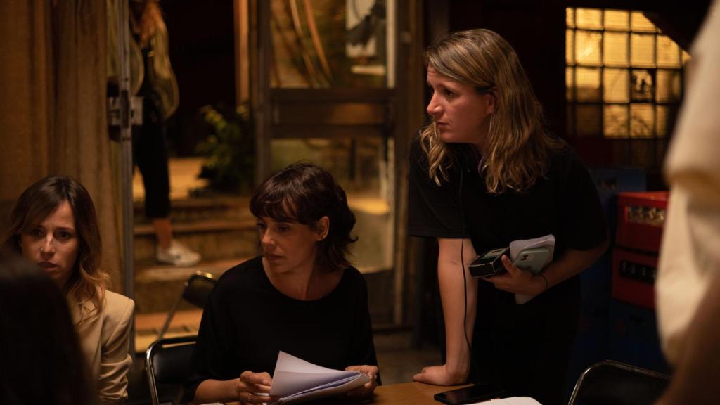 Imagen de making of de la serie 'Las largas sombras'.