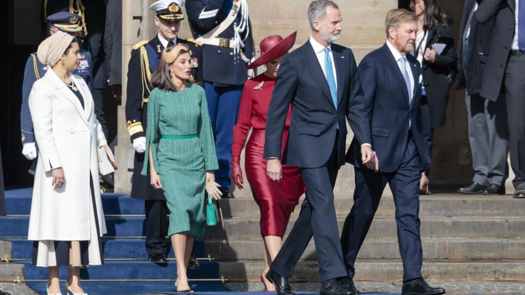 Los reyes de España junto a los de Holanda, este miércoles, día 17.