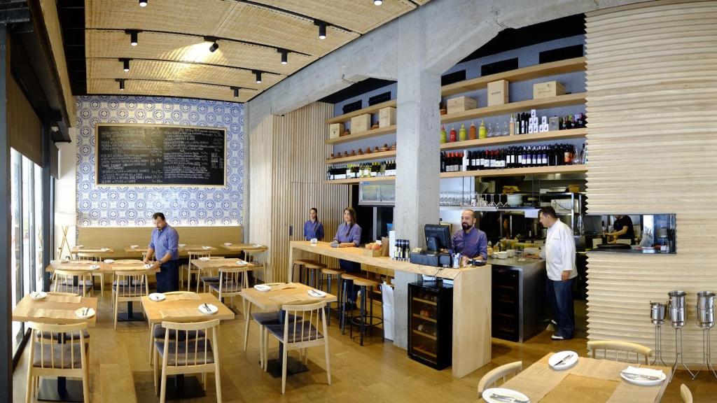 El interior del local del centro.
