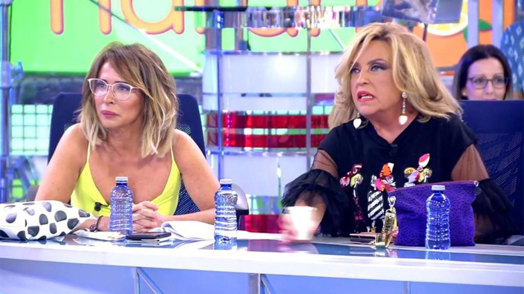 Lydia Lozano y María Patiño en 'Sálvame'.