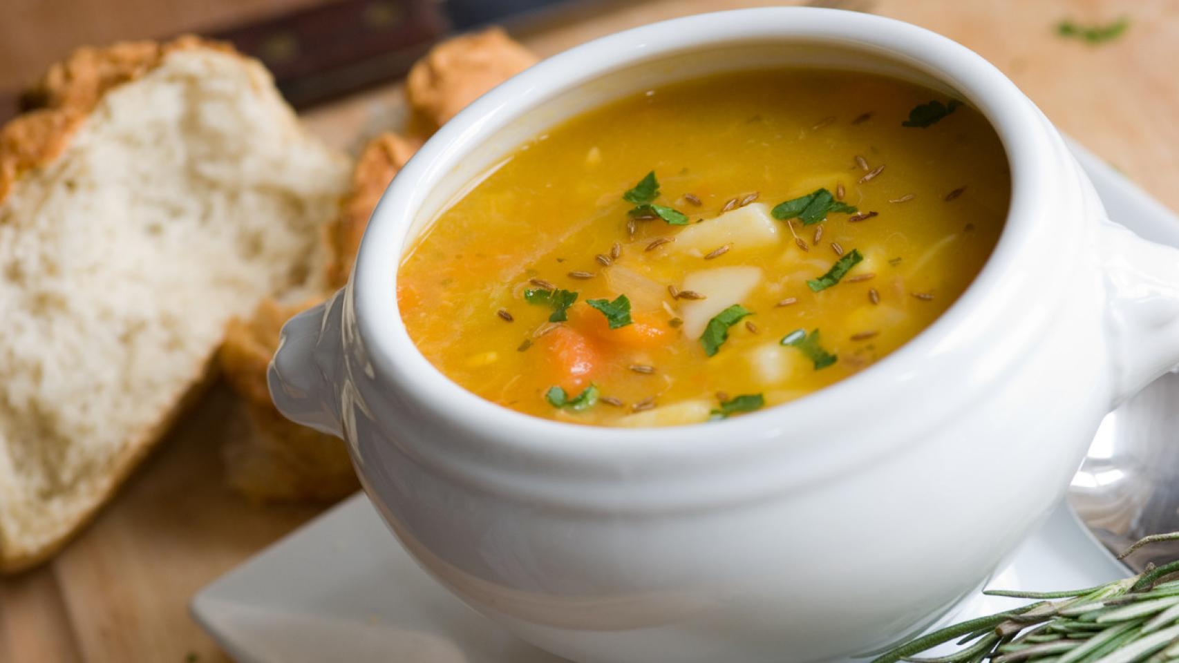 Caldo casero.