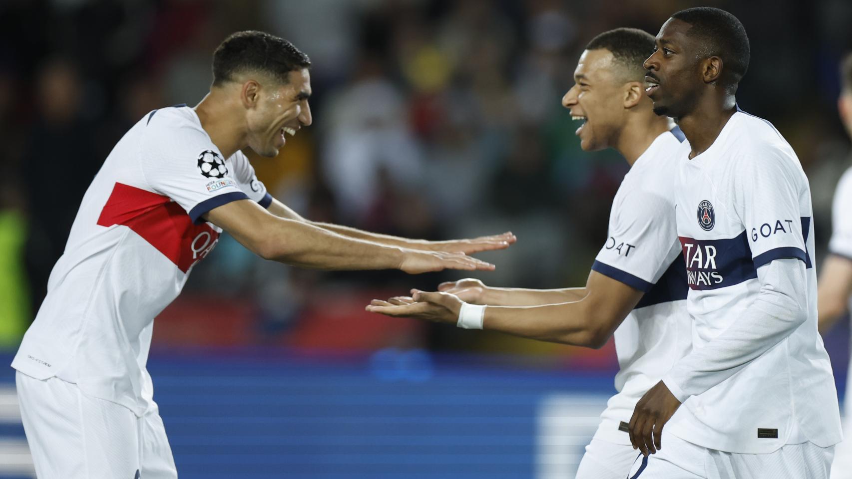 Hakimi felicita a Mbappé