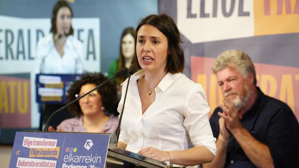Irene Montero en un acto en Bilbao.