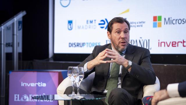 Óscar Puente, ministro de Transportes y Movilidad Sostenible, durante su intervención en Wake Up, Spain!