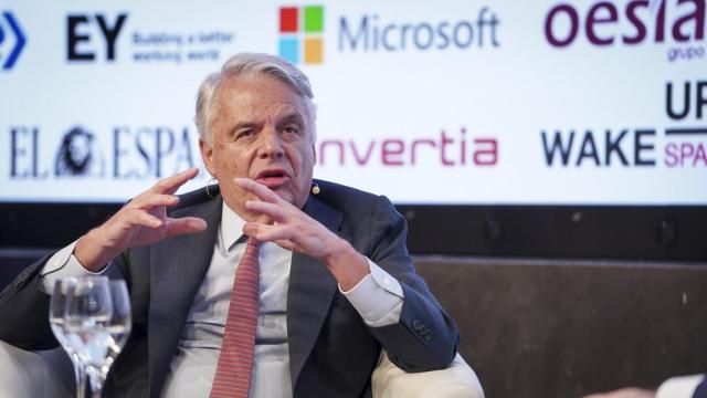 Ignacio Garralda, presidente de Mutua Madrileña, durante su intervención en la tercera jornada del Wake Up, Spain 2024! 'Las grandes oportunidades de España en una Europa en cambio'.