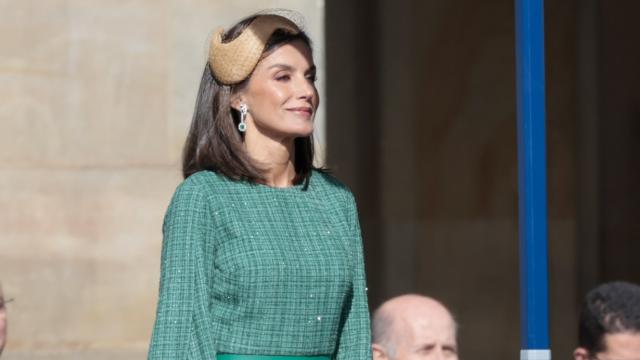 Letizia durante su primer acto en Holanda.