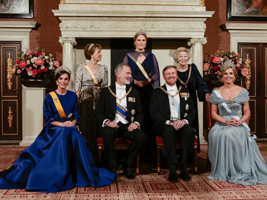 La foto de familia tomada antes de la cena.
