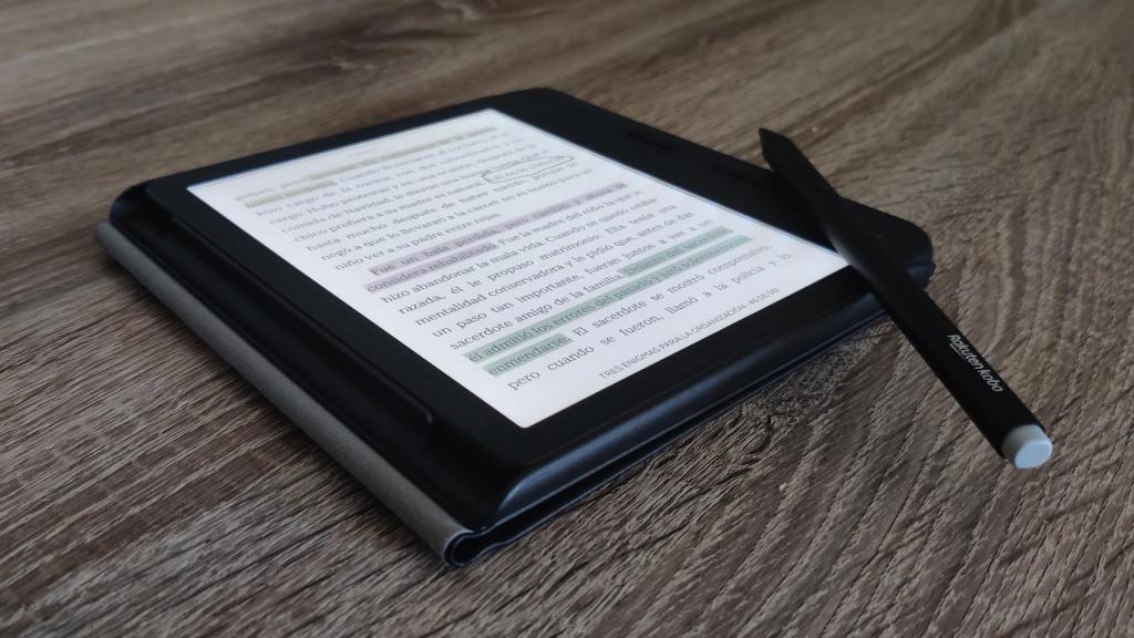El Kobo Libra Colour permite resaltar texto con diferentes colores