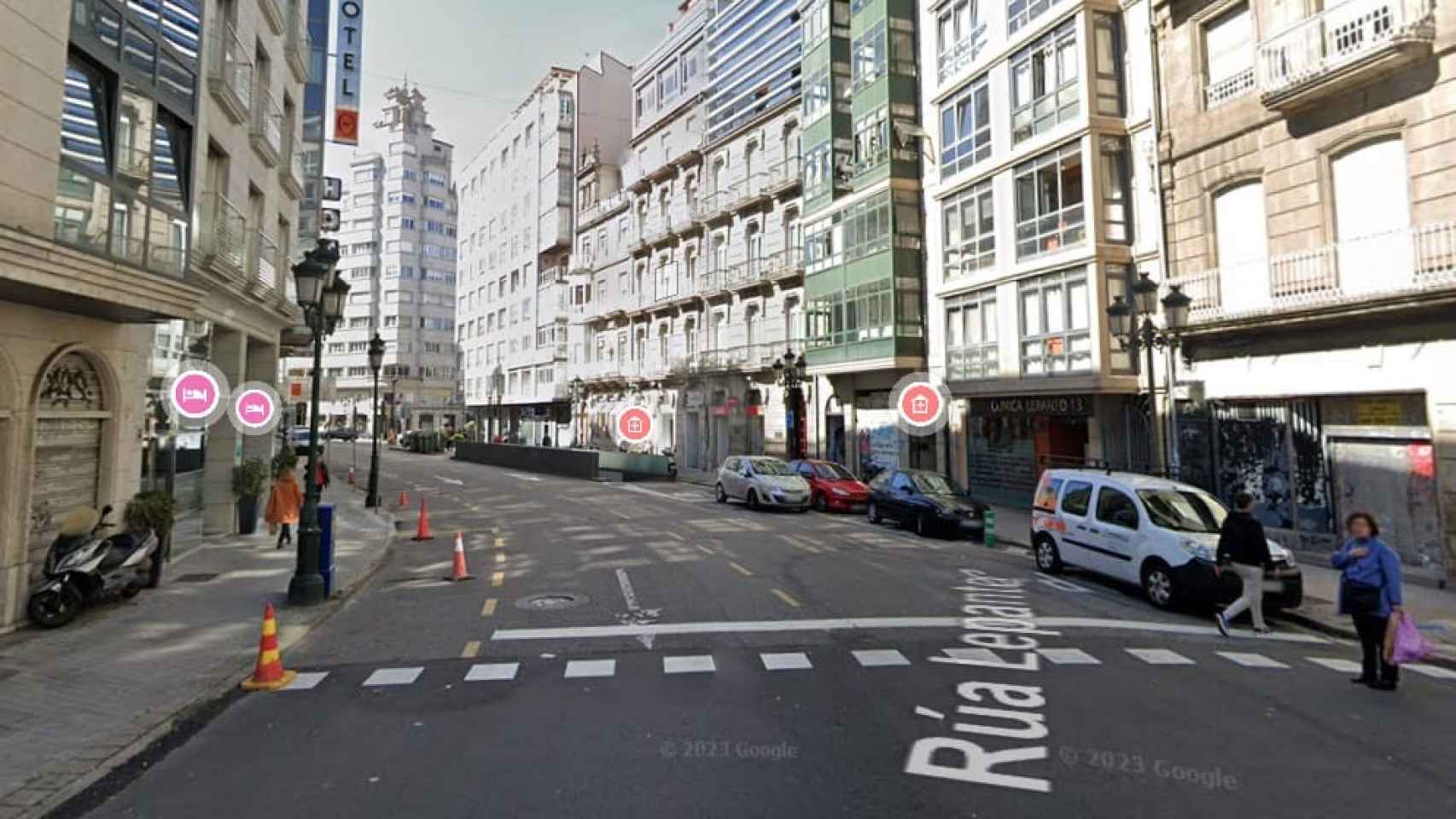 Calle Lepanto, en Vigo.