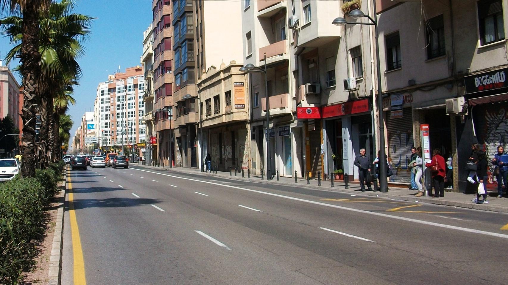 Un tramo de la Avenida Giorgeta de Valencia.