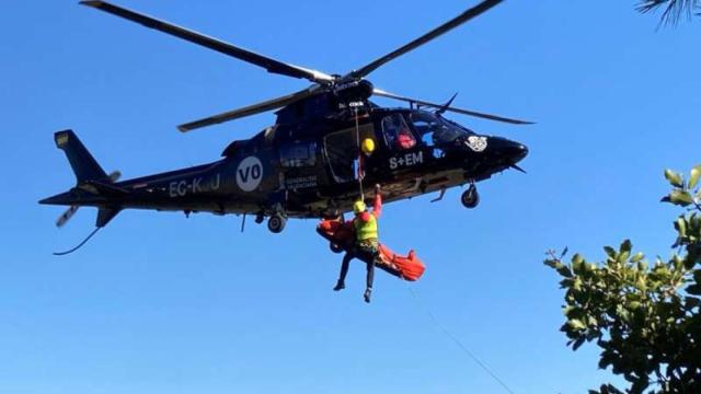 Imagen de archivo de un rescate en helicóptero en Valencia.