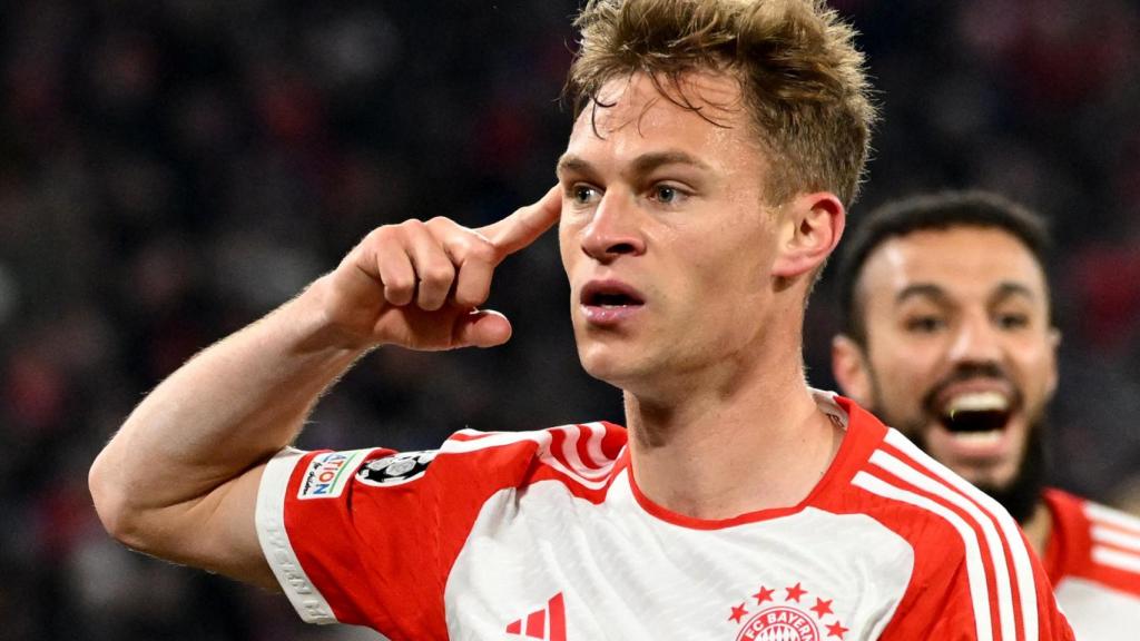 Kimmich celebra su gol ante el Arsenal.