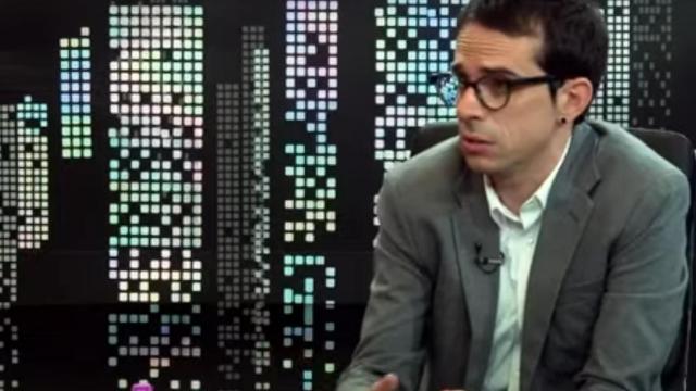 El candidato a lehendakari del EH Bildu, Pello Otxandiano, en este miércoles en una entrevista en TeleBilbao.