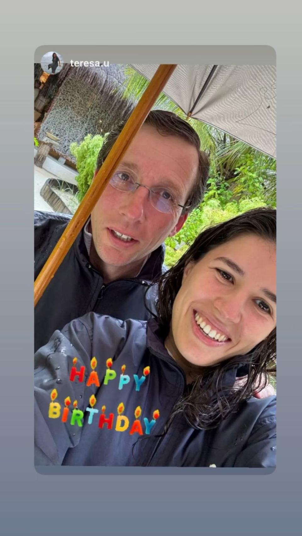 Imagen compartida por José Luis Martínez-Almeida y Teresa Urquijo en sus redes sociales.