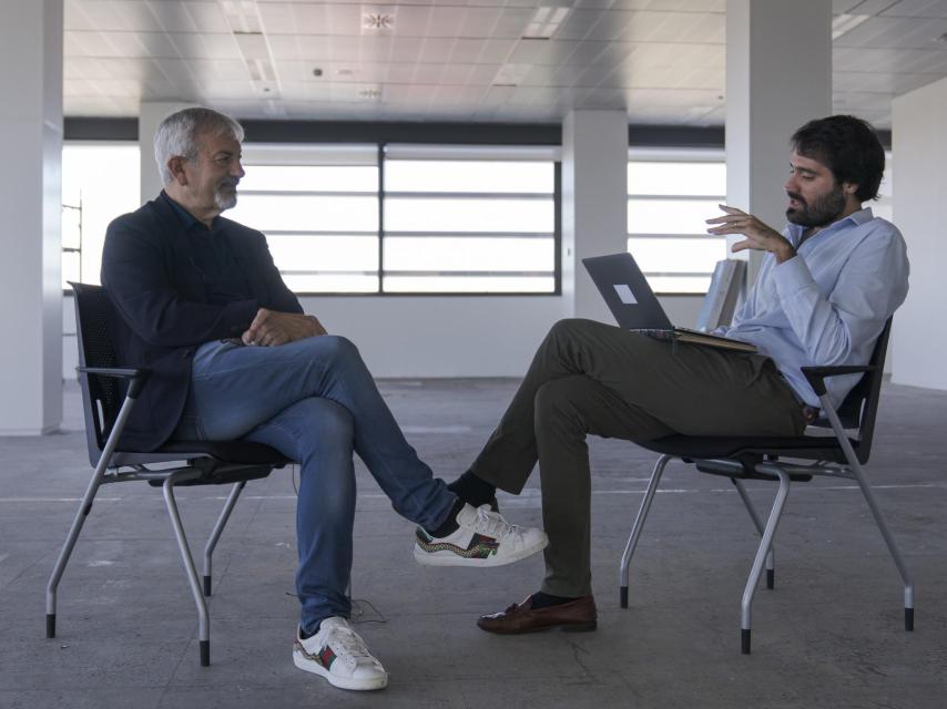 Un momento de la entrevista.