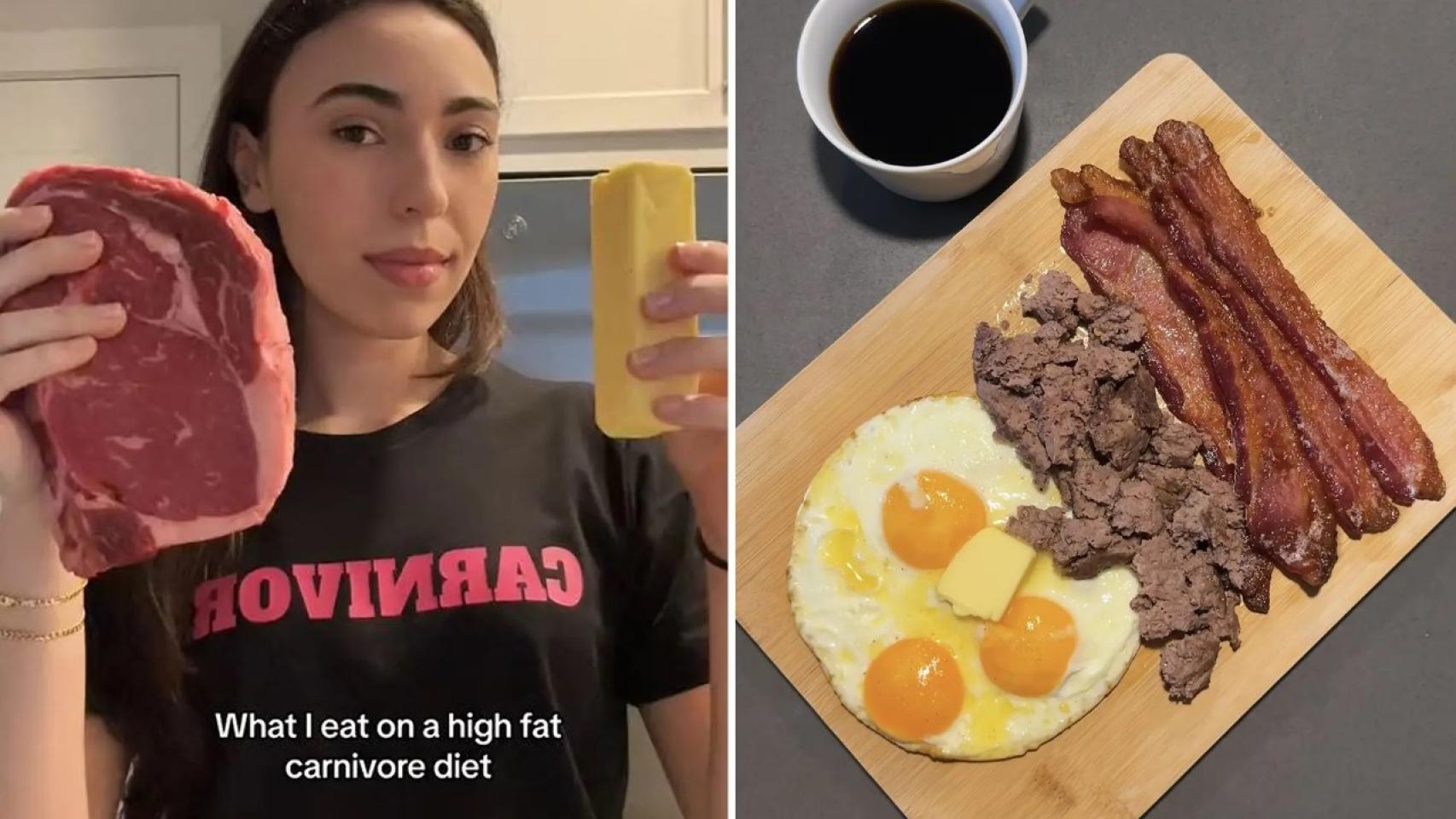 Una de las 'influencers' que defiende la dieta carnívora. NYPost.