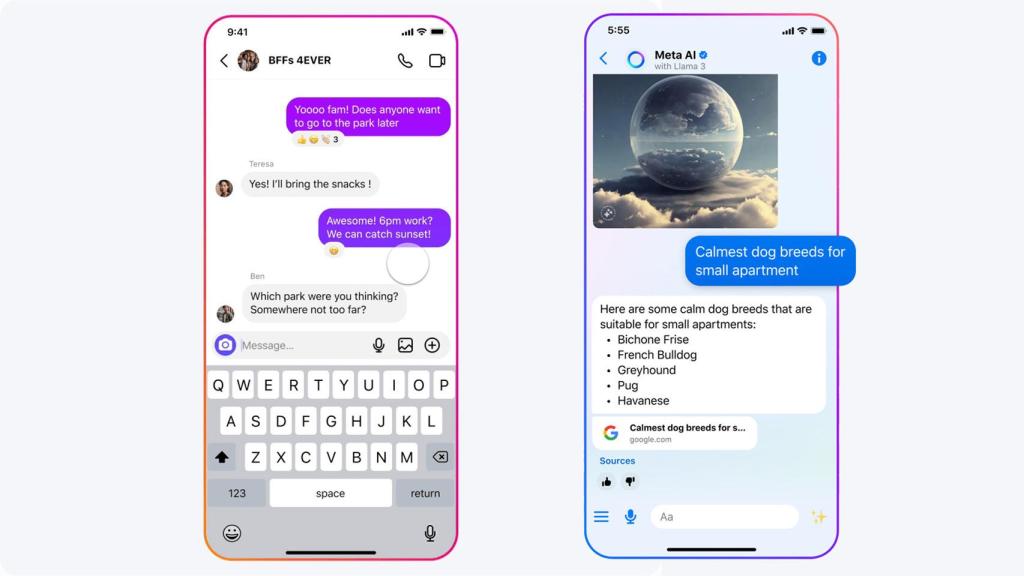 Meta AI presente en apps de Meta.