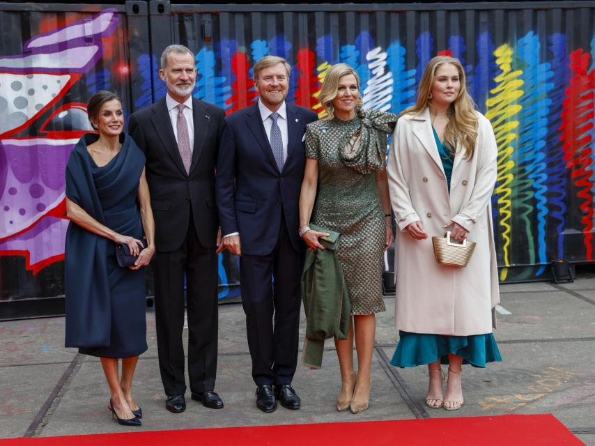 Las dos Casas Reales juntas en el último evento del viaje de Estado.