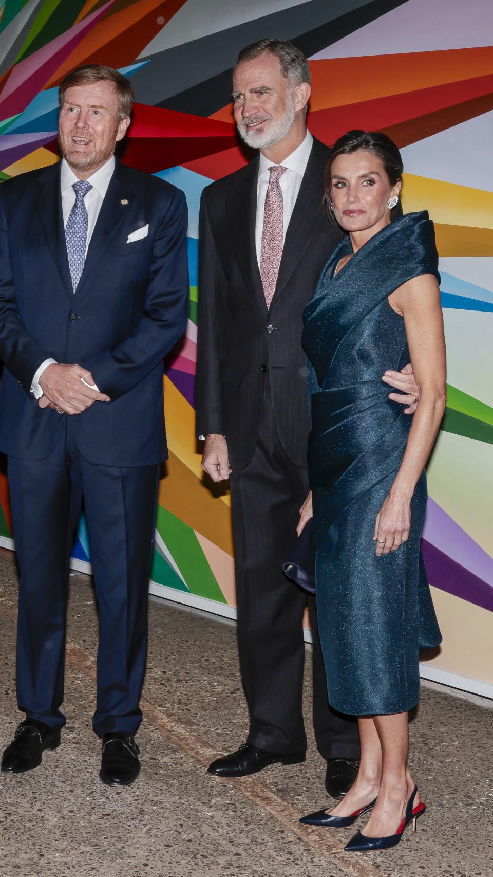 Los Reyes junto a Guillermo de Holanda.