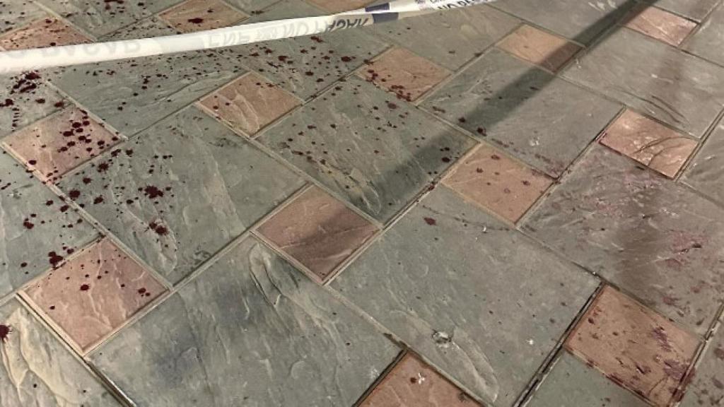 El reguero de sangre que Daniel fue dejando.