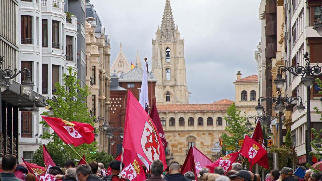 Manifestación leonesista en León.