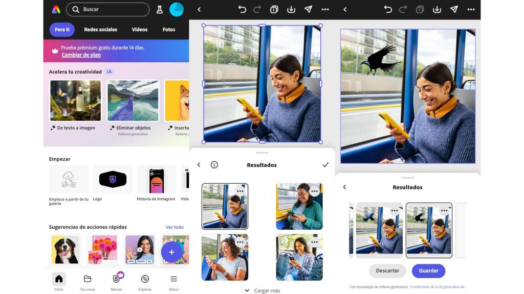 Adobe Express permite crear imágenes y editarlas usando Inteligencia Artificial